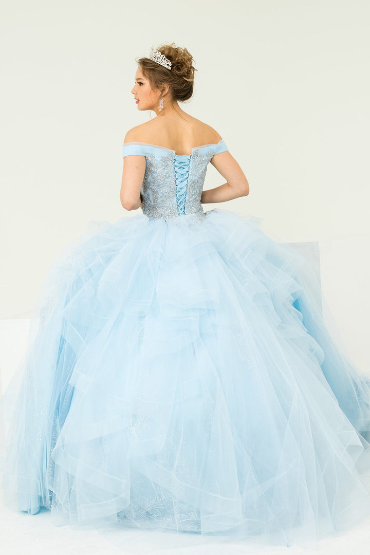 Layered Off Shoulder Quinceanera Dress by Leonia Lee 19005