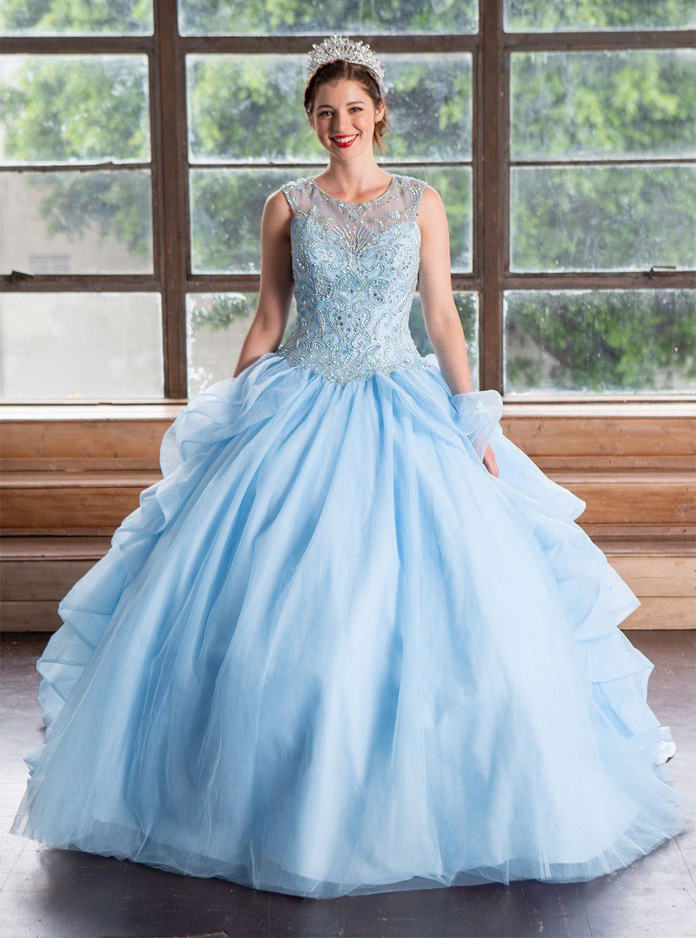 Layered Sleeveless Illusion Quinceanera Dress by Calla KY79288X-Quinceanera Dresses-ABC Fashion