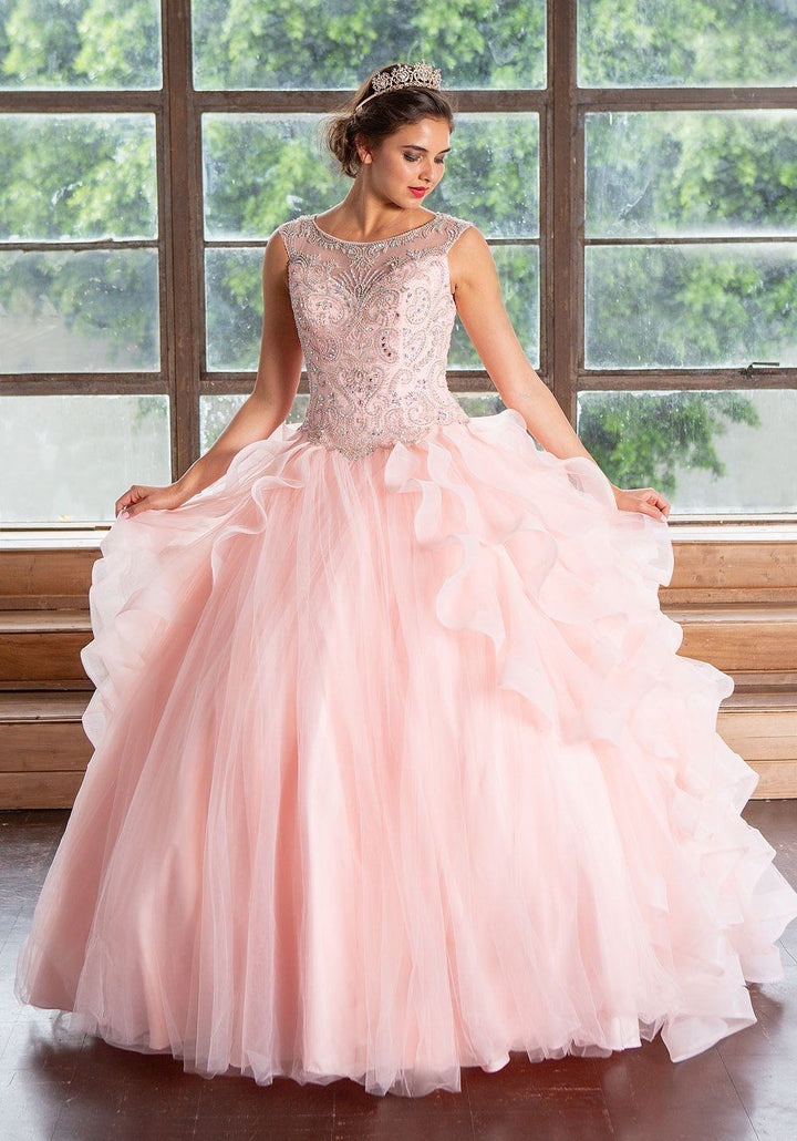 Layered Sleeveless Illusion Quinceanera Dress by Calla KY79288X-Quinceanera Dresses-ABC Fashion