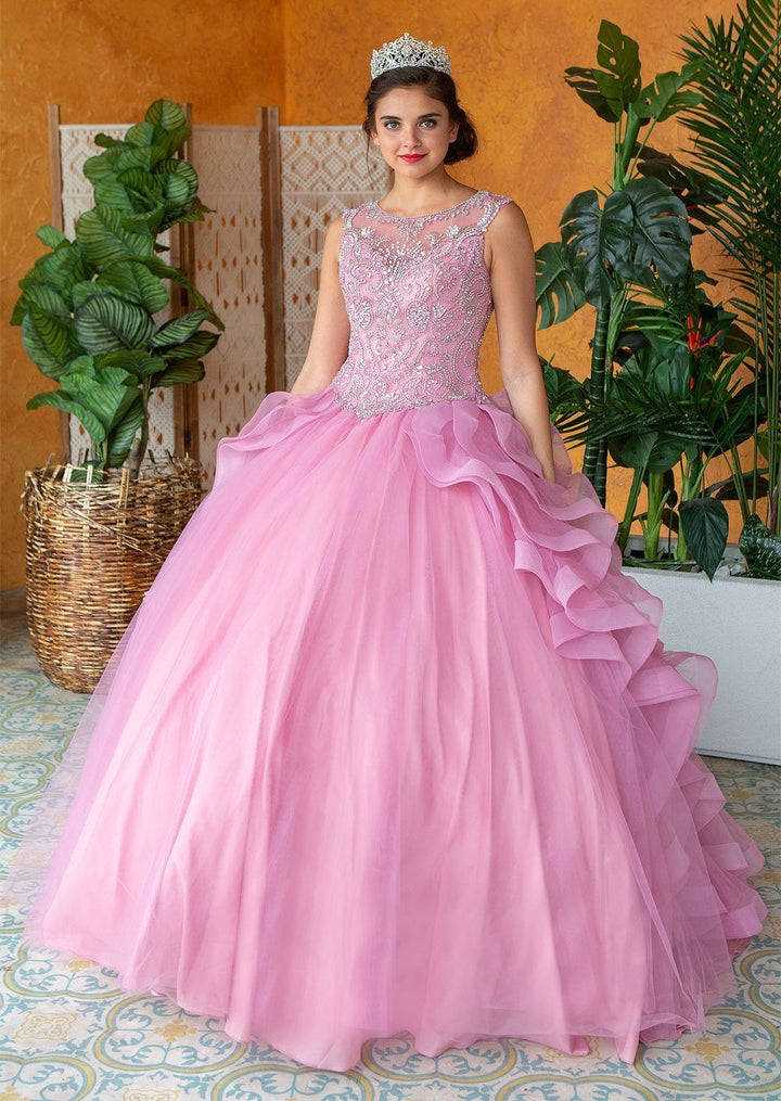 Layered Sleeveless Illusion Quinceanera Dress by Calla KY79288X-Quinceanera Dresses-ABC Fashion