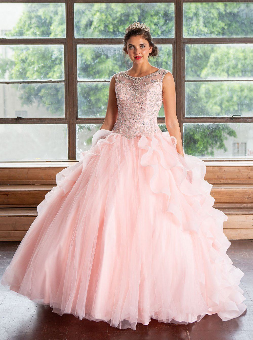 Layered Sleeveless Illusion Quinceanera Dress by Calla KY79288X-Quinceanera Dresses-ABC Fashion