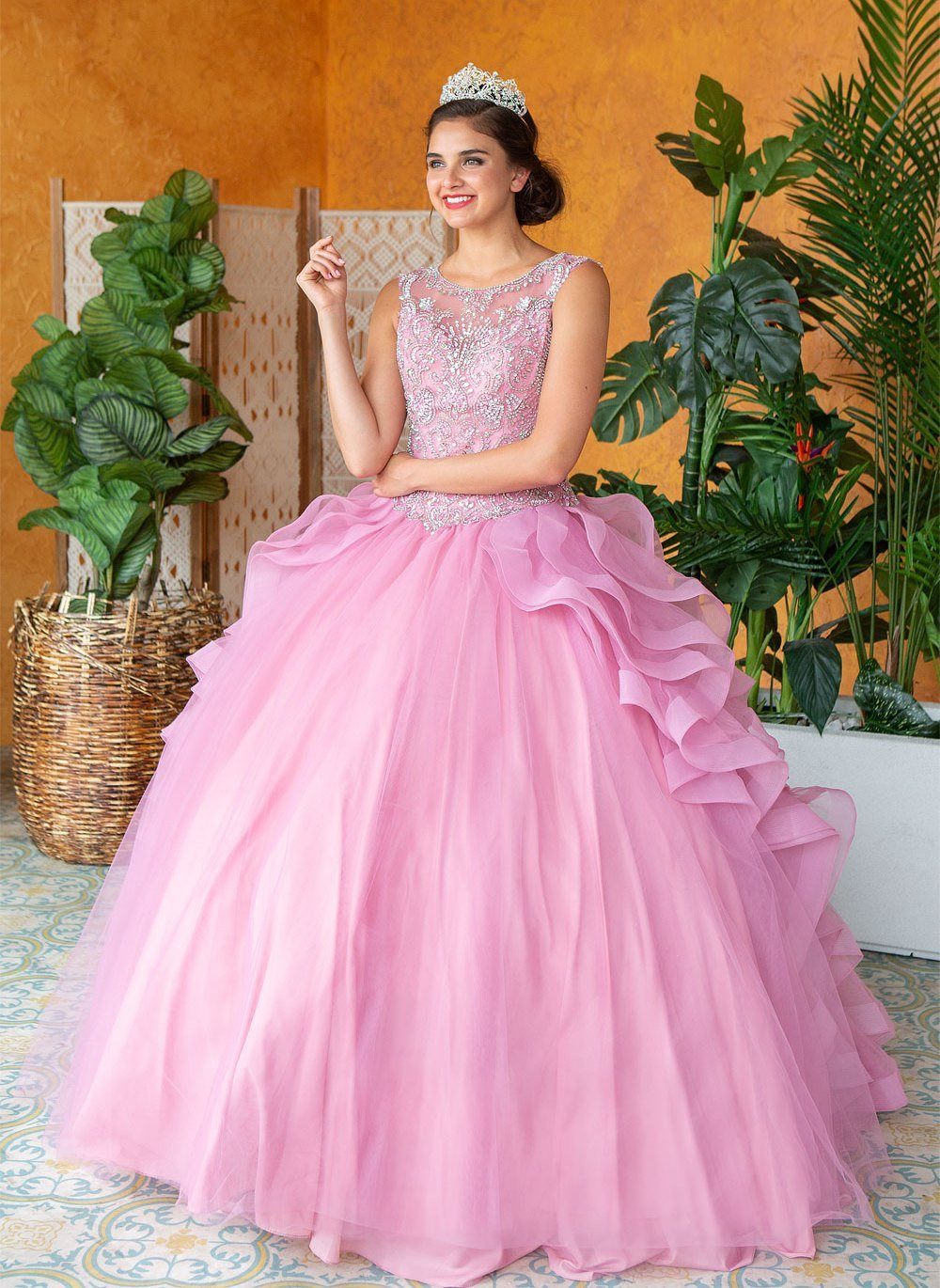 Layered Sleeveless Illusion Quinceanera Dress by Calla KY79288X-Quinceanera Dresses-ABC Fashion