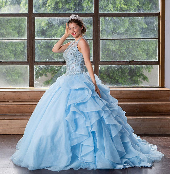 Layered Sleeveless Illusion Quinceanera Dress by Calla KY79288X-Quinceanera Dresses-ABC Fashion