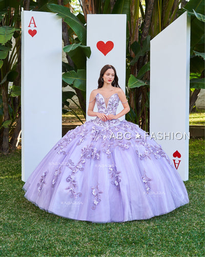 Lilac Cape Quinceanera Dress by Ragazza D51-551