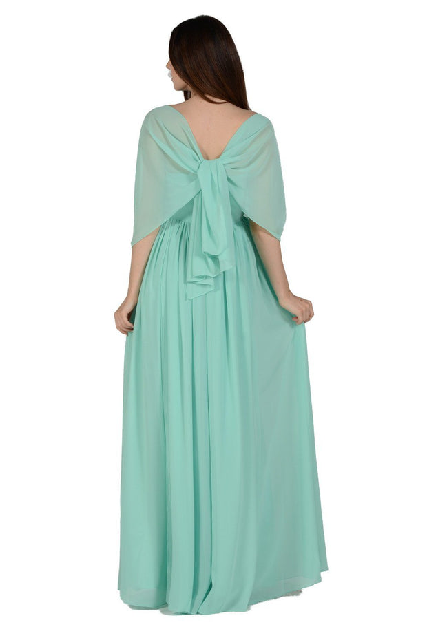 Lilac Long Convertible Chiffon Dress by Poly USA-Long Formal Dresses-ABC Fashion