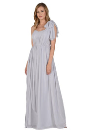Lilac Long Convertible Chiffon Dress by Poly USA-Long Formal Dresses-ABC Fashion