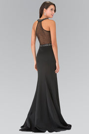 Long Beaded Dress with Sheer Back by Elizabeth K GL2303-Long Formal Dresses-ABC Fashion