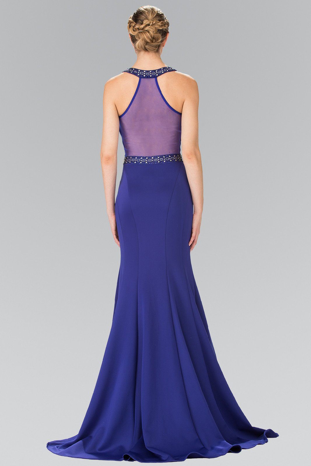 Long Beaded Dress with Sheer Back by Elizabeth K GL2303-Long Formal Dresses-ABC Fashion