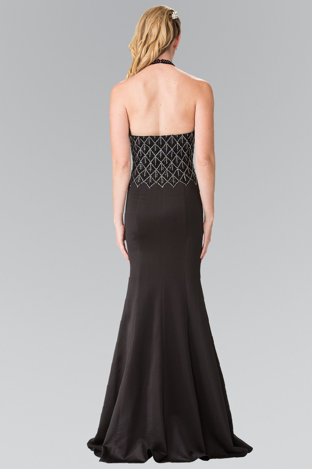 Long Beaded Jersey Halter Dress by Elizabeth K GL2285-Long Formal Dresses-ABC Fashion