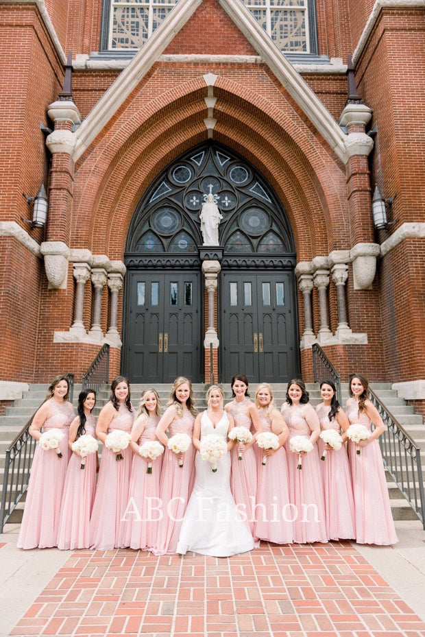 Long Blush Dress with Jeweled Bodice by Elizabeth K GL1572-Long Formal Dresses-ABC Fashion