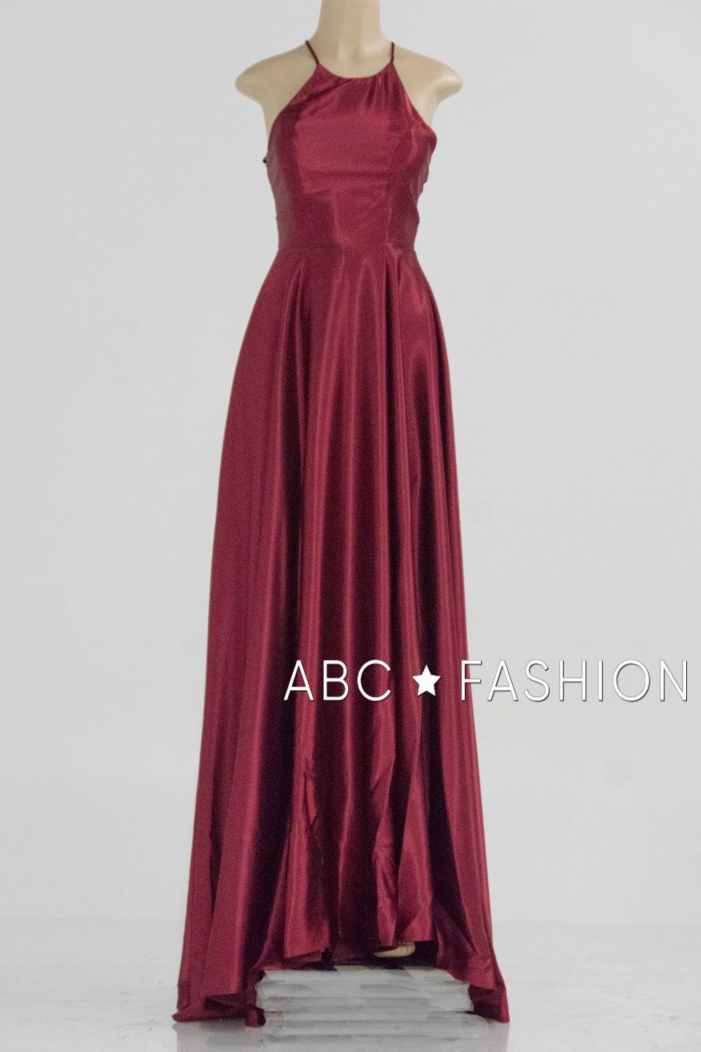 Long Charmeuse Dress with Strappy Open Back by Poly USA 8250-Long Formal Dresses-ABC Fashion