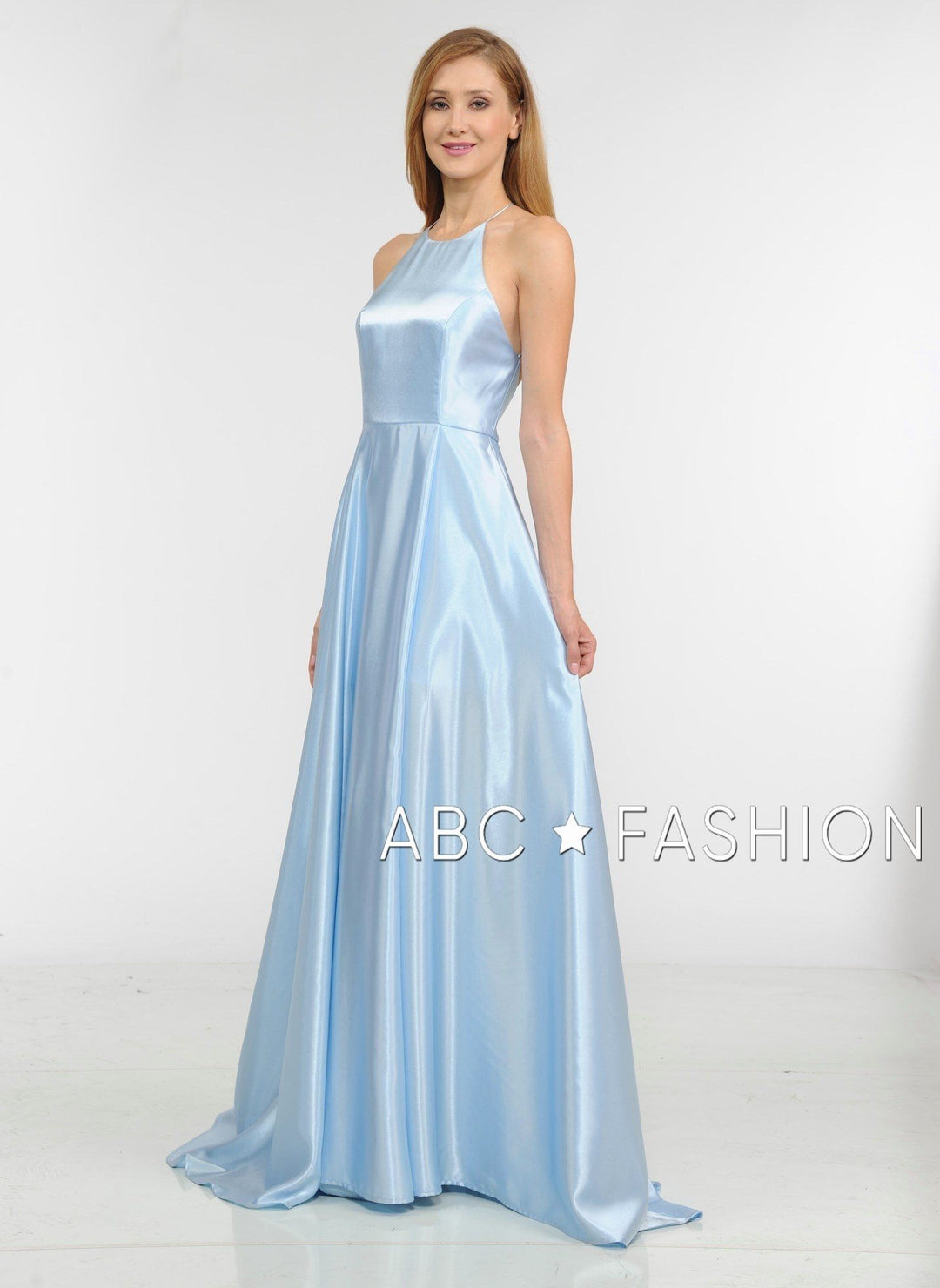 Long Charmeuse Dress with Strappy Open Back by Poly USA 8250-Long Formal Dresses-ABC Fashion