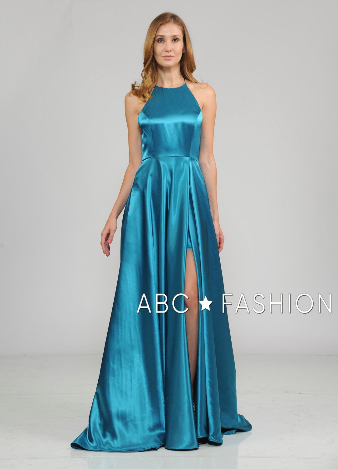 Long Charmeuse Dress with Strappy Open Back by Poly USA 8250-Long Formal Dresses-ABC Fashion