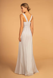 Long Chiffon Dress with Ruched Sweetheart Bodice by Elizabeth K GL2608-Long Formal Dresses-ABC Fashion