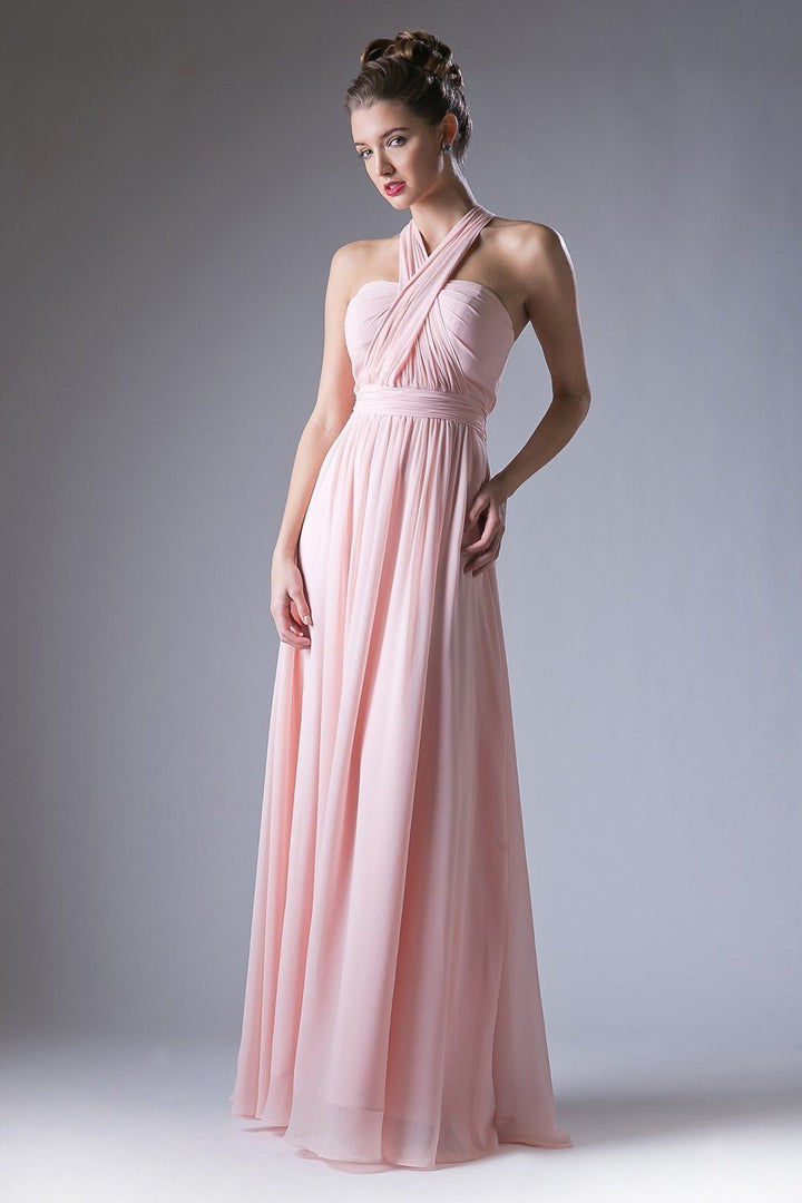 Long Convertible Chiffon Dress by Cinderella Divine CF055