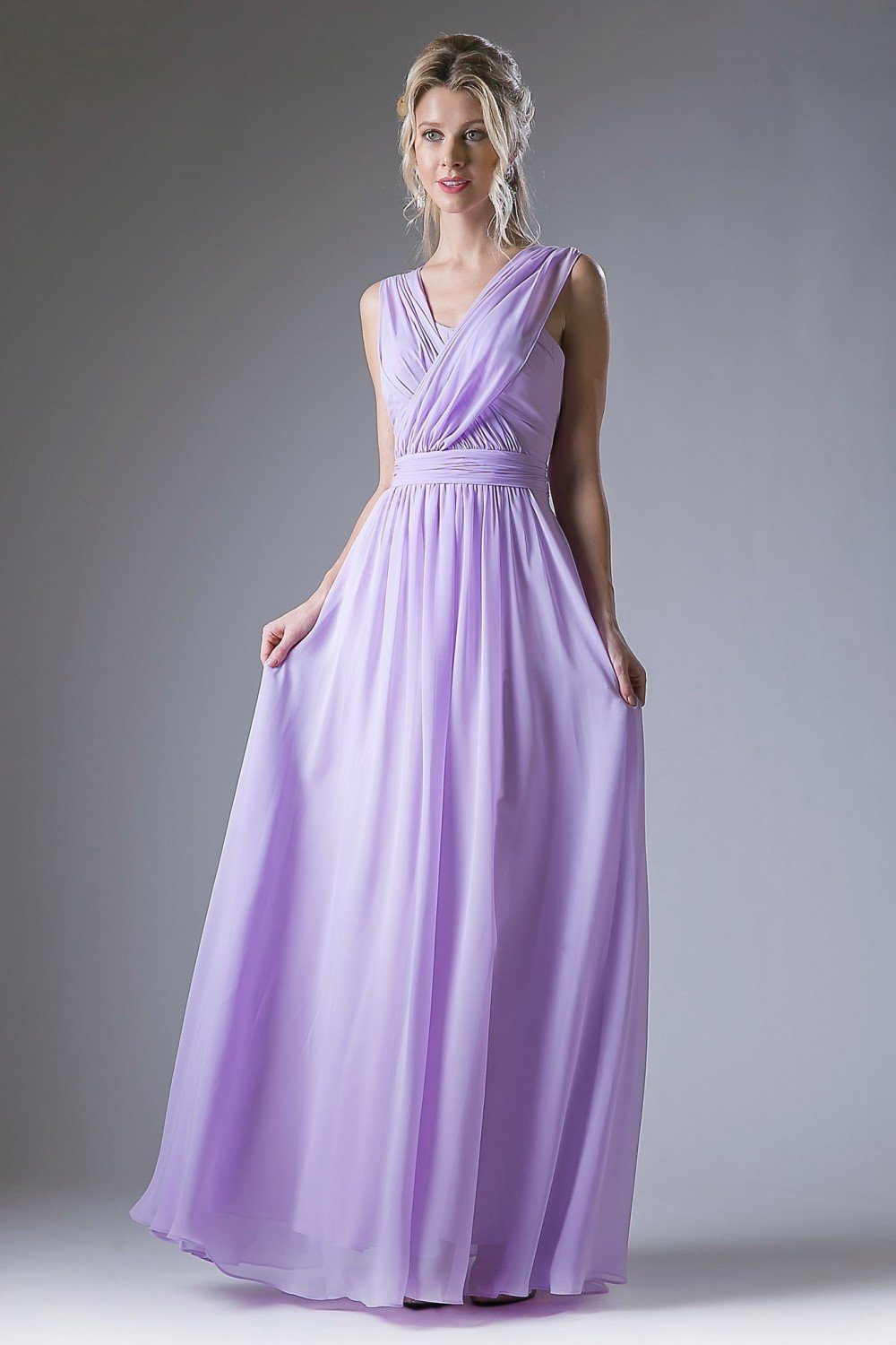 Long Convertible Chiffon Dress by Cinderella Divine CF055