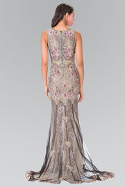 Long Floral Embroidered Lace Dress by Elizabeth K GL2269-Long Formal Dresses-ABC Fashion