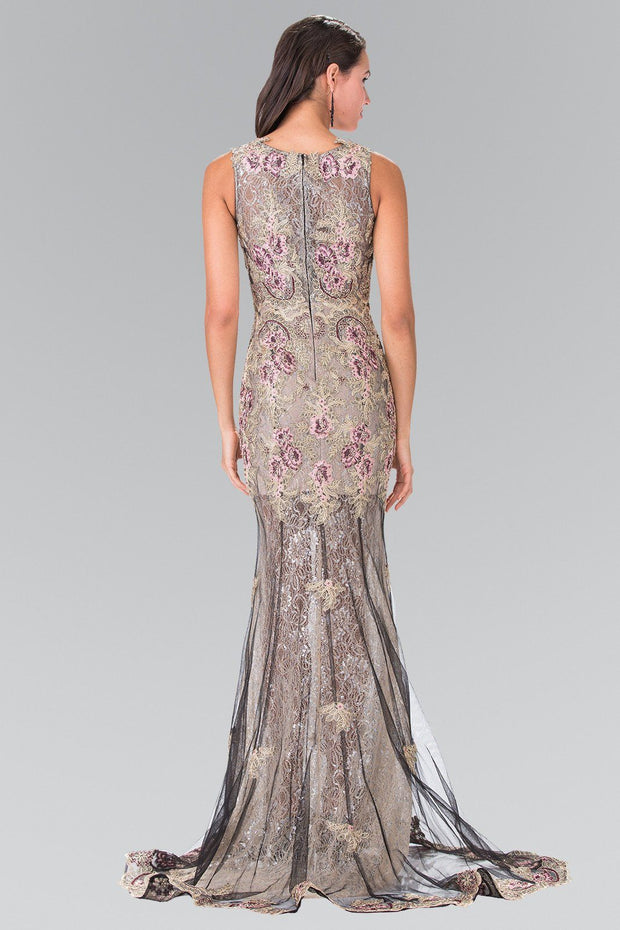 Long Floral Embroidered Lace Dress by Elizabeth K GL2269-Long Formal Dresses-ABC Fashion