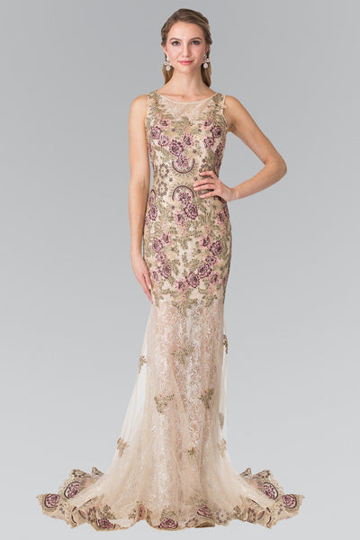 Long Floral Embroidered Lace Dress by Elizabeth K GL2269-Long Formal Dresses-ABC Fashion