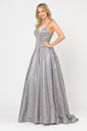 Long Foiled Glitter Sweetheart Dress by Poly USA 8714