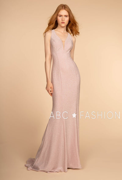 Long Glitter Mermaid Dress with Strappy Back by Elizabeth K GL2549-Long Formal Dresses-ABC Fashion