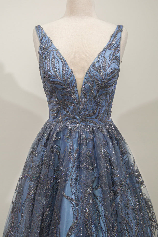 Long Glitter Print Dress by Cinderella Divine J812