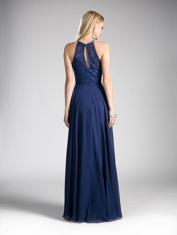 Long Lace Bodice Halter Dress by Cinderella Divine CJ228 – ABC Fashion