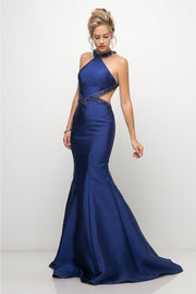 Long Halter Mermaid Dress by Cinderella Divine J767