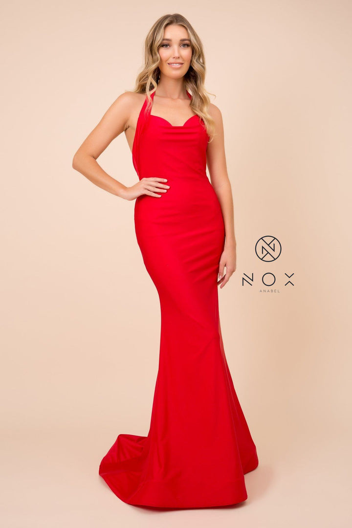 Halter Mermaid Dress by Nox Anabel C421