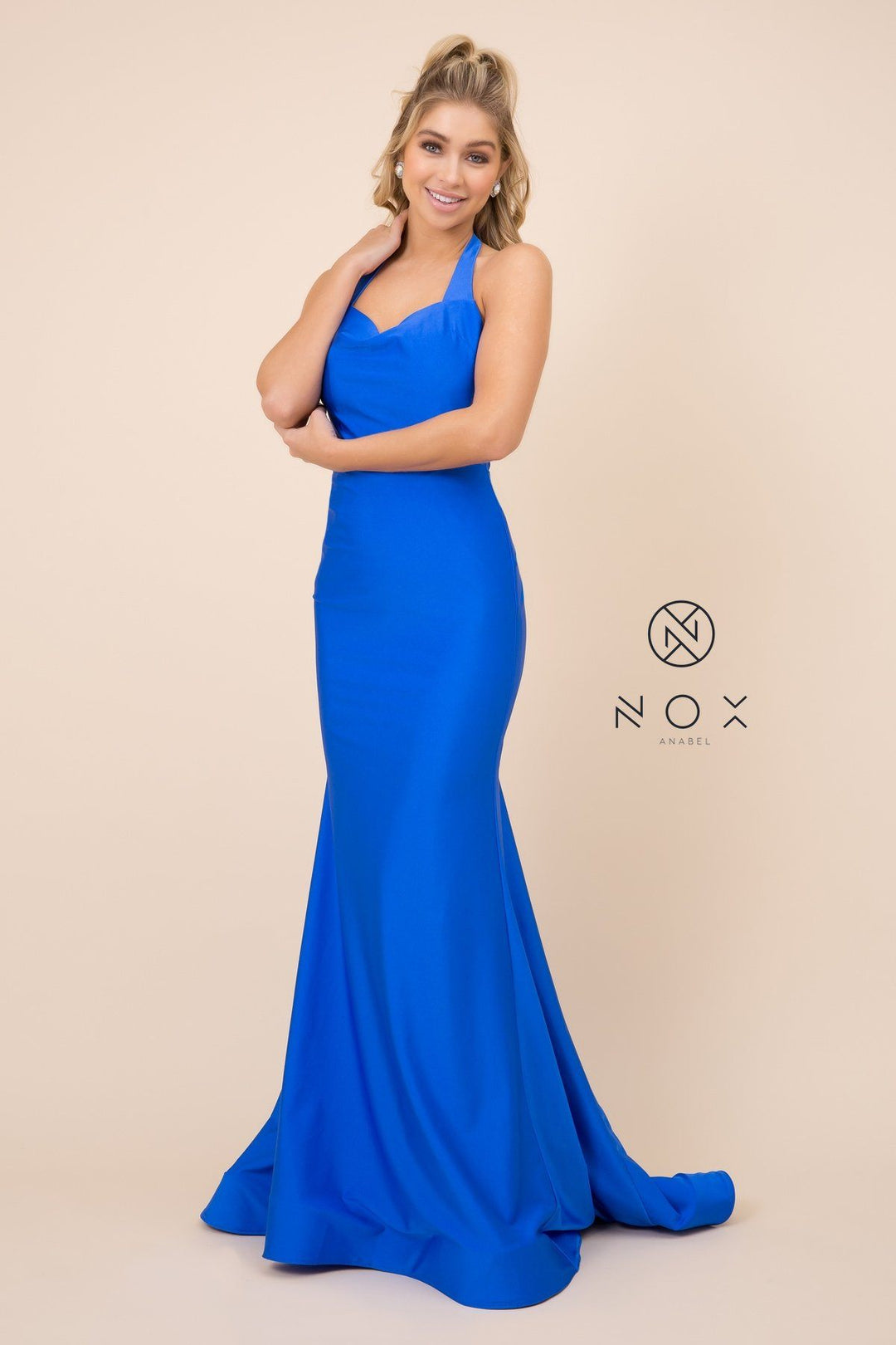 Halter Mermaid Dress by Nox Anabel C421