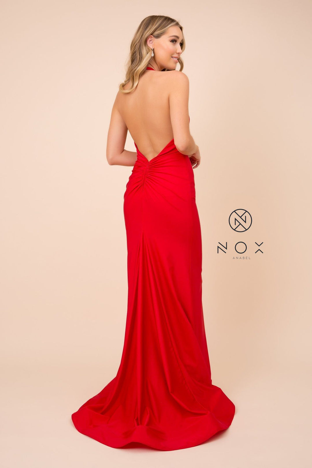 Halter Mermaid Dress by Nox Anabel C421