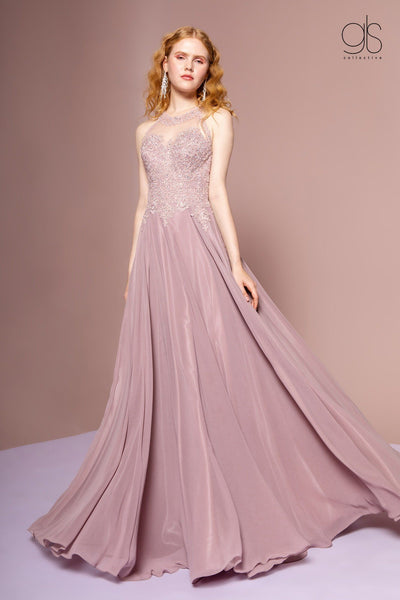 【新品】ELIZABETH STAINED GLASS SHEER DRESS long-high-neck-dress-with-