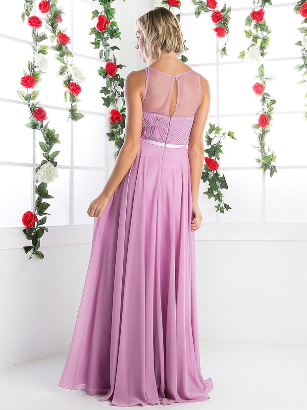 Long Illusion Sweetheart Dress by Cinderella Divine 7458-Long Formal Dresses-ABC Fashion