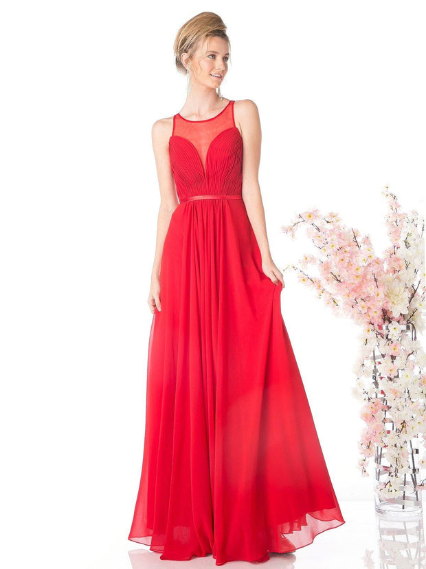 Long Illusion Sweetheart Dress by Cinderella Divine 7458-Long Formal Dresses-ABC Fashion