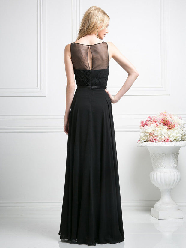 Long Illusion Sweetheart Dress by Cinderella Divine 7458-Long Formal Dresses-ABC Fashion