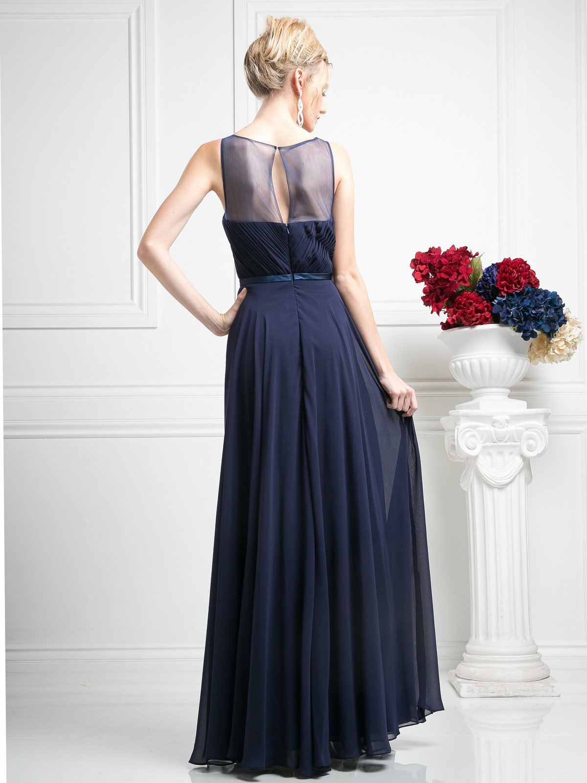 Long Illusion Sweetheart Dress by Cinderella Divine 7458 – ABC Fashion