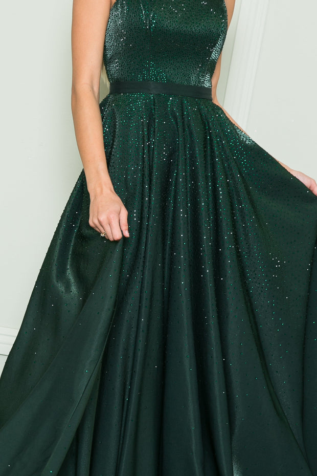 Long Iridescent Glitter Dress by Poly USA 8886