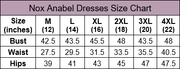 Long Lace Bodice Dress with 3/4 Sleeves by Nox Anabel 5083