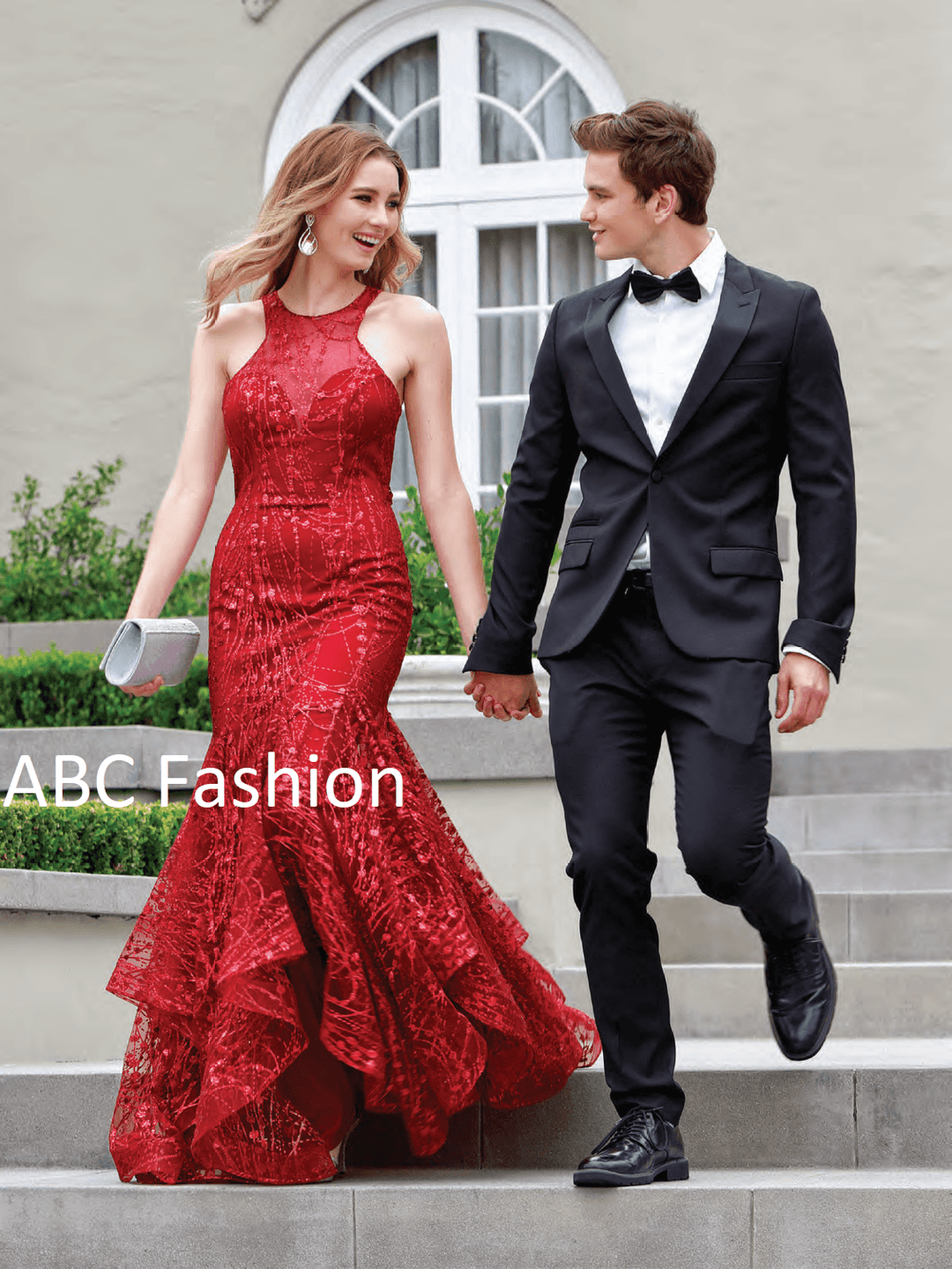 Long Mermaid Dress with Glitter and Rhinestones by Nox Anabel T153-Long Formal Dresses-ABC Fashion