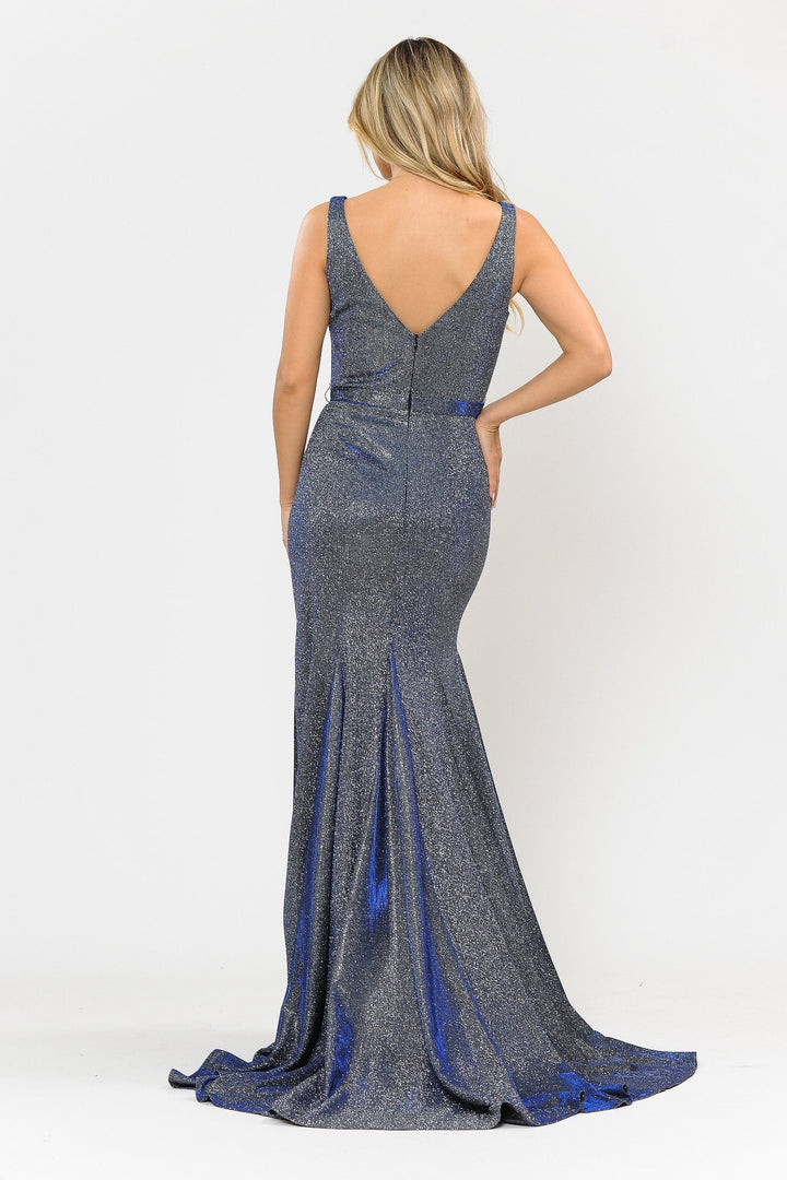 Long Metallic Glitter Mermaid Dress by Poly USA 8704