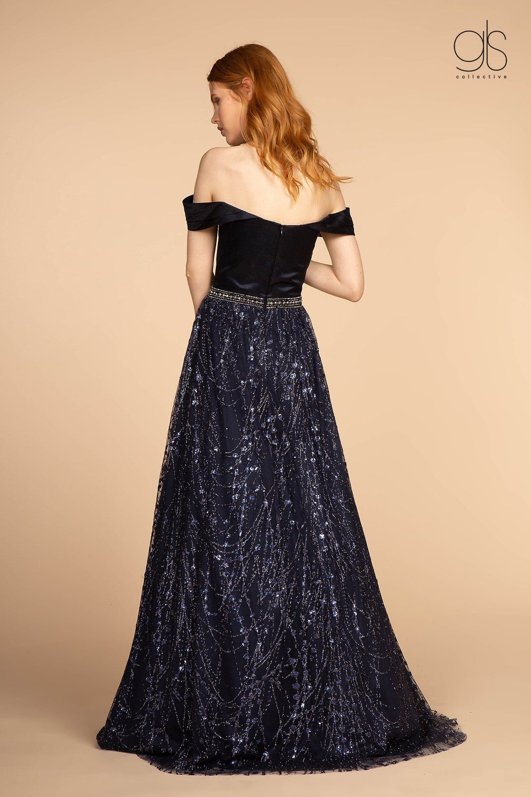 black glitter off the shoulder dress Black off shoulder sequin long prom dress, black evening dress