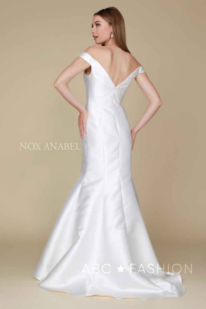 Long Off Shoulder Mermaid Dress by Nox Anabel C004