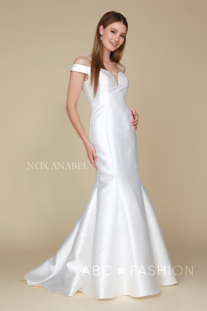Long Off Shoulder Mermaid Dress by Nox Anabel C004