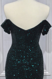 Long Off Shoulder Sequin Dress by Ladivine CH144