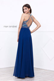 Long Open Back Dress with Beaded Top by Nox Anabel 8286-Long Formal Dresses-ABC Fashion