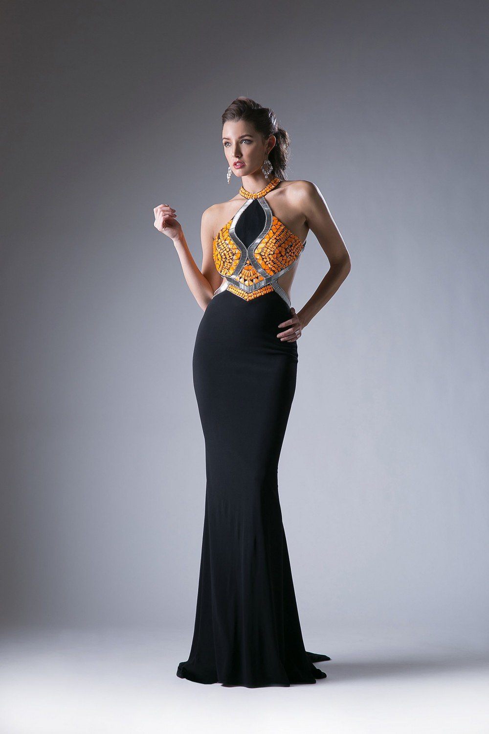 Long Open Back Halter Dress by Cinderella Divine 5012 ABC Fashion Long Open Back Halter Dress by Cinderella Divine 5012 ABC Fashion