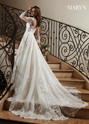 Long Sleeve Bridal Gown by Mary's Bridal MB3079