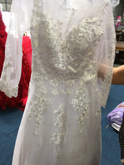 Long Sleeve Bridal Gown by Mary's Bridal MB3079