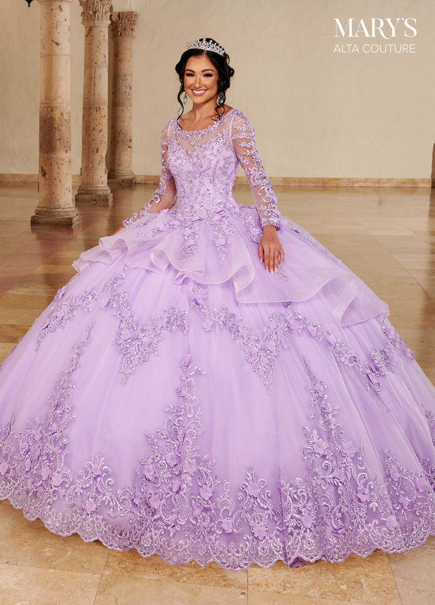 Long Sleeve Quinceanera Dress by Alta Couture MQ3076