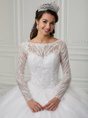 Long Sleeve Quinceanera Dress by Fiesta Gowns 56424